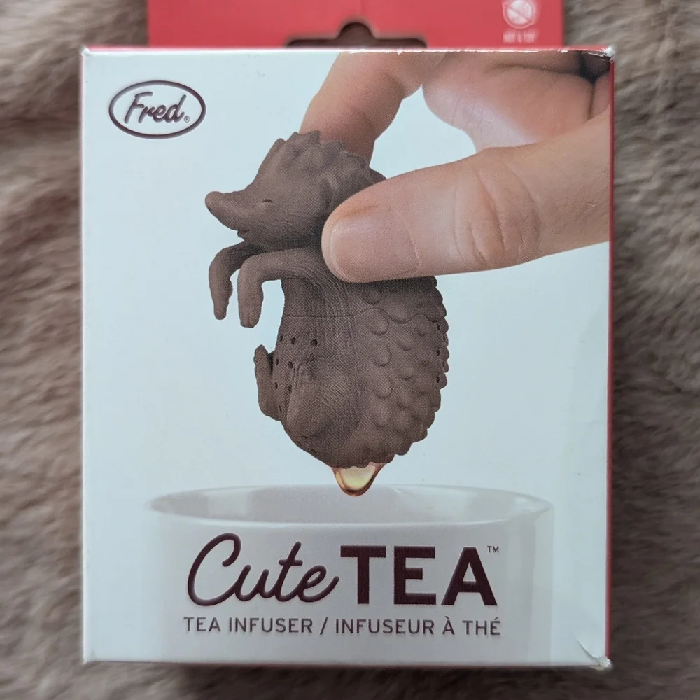 🆕 Cute Tea Brown Fred Hedgehog (or Pangolin) Reusable Silicone Tea Infuser